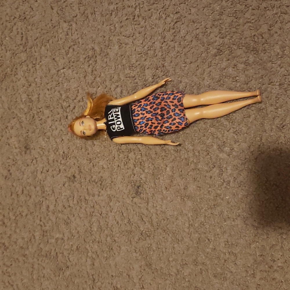 Barbie Red Hair Animal Print